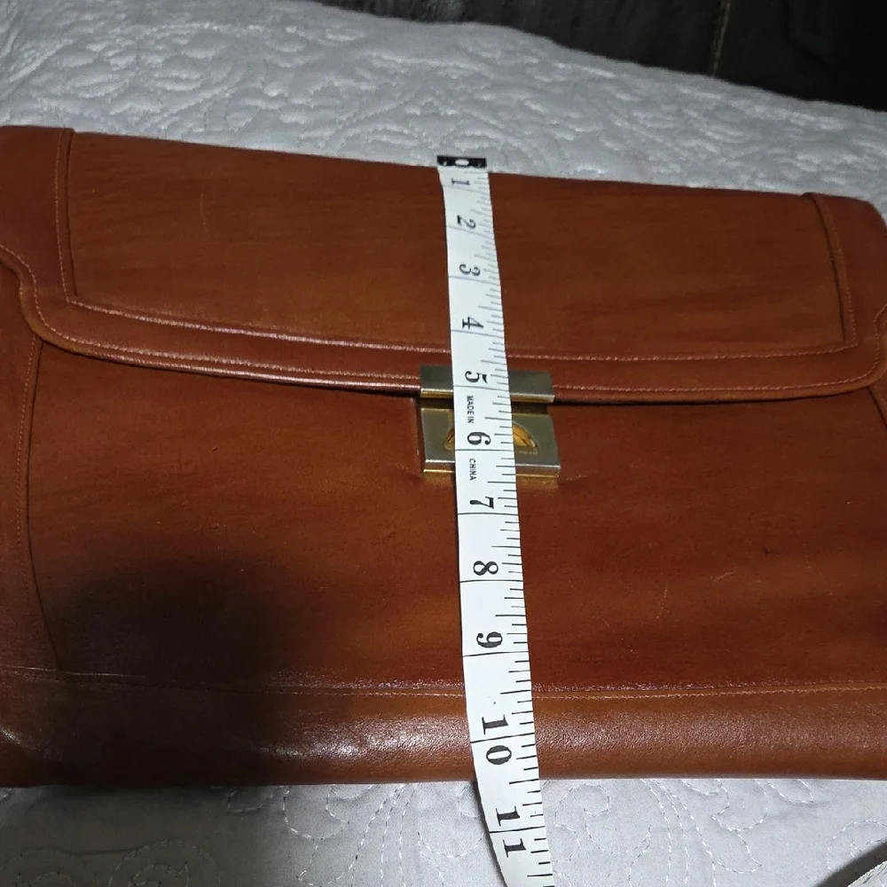 Leather Envelope Briefcase - Brown